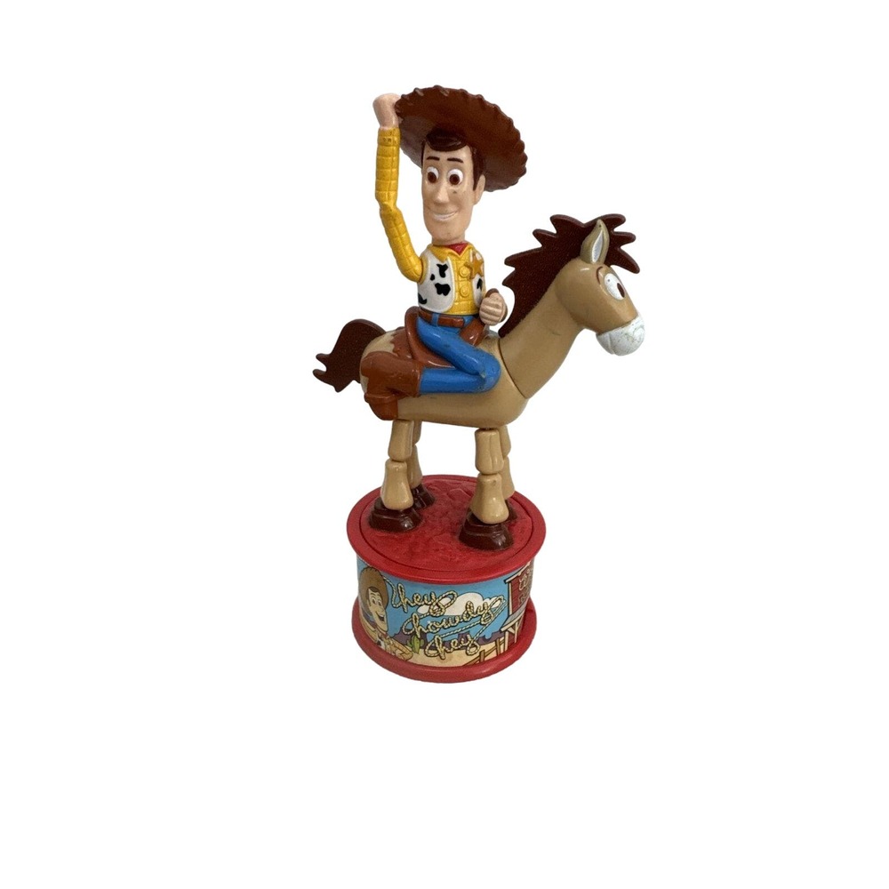 McDonalds Toy Story 2 Woody's Round Up Candy Dispenser Woody & Bullseye